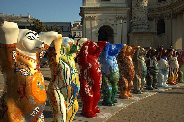 World Bears in front of Karlskirche