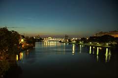 Guadalquivir in the evening from San Telmo, facing Triana