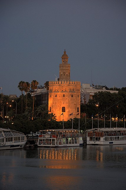 Torre del Oro #2, Evening from Calle Betis